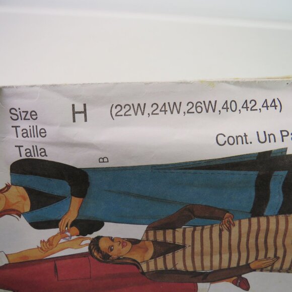 McCall's 2256 sewing pattern size 22 to 26 w, 40-44 EASY dress, jumper UNCUT - Picture 9 of 10